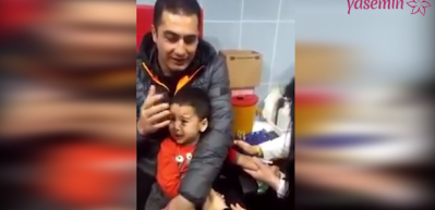 Kan vermek istemeyen &ccedil;ocuğun sevimli halleri