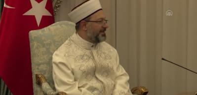 KKTC Cumhurbaşkanı Tatar T&uuml;rkiye Diyanet İşleri Başkanı Erbaş'ı kabul etti