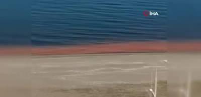 Kurşunlu&rsquo;da deniz turuncuya d&ouml;nd&uuml;