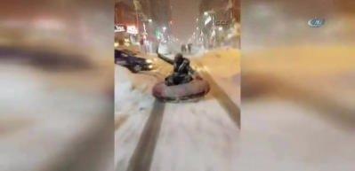 Karadenizlinin kayağı b&ouml;yle olur