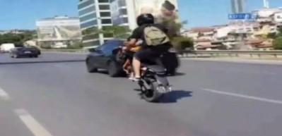 L&uuml;ks semtlerde tek teker ter&ouml;r&uuml; kamerada