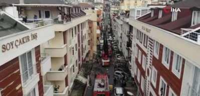 Maltepe&rsquo;de &ccedil;ıkan yangın mahalleliyi sokağa d&ouml;kt&uuml;