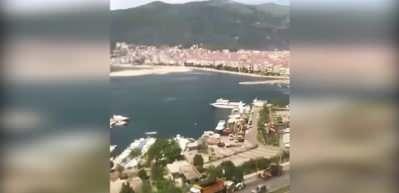 Marmara'da oluşan deniz salyası 30 saniyelik g&ouml;r&uuml;nt&uuml;ye yansıdı