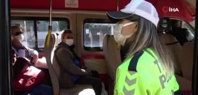  Maske takmayan kadın, polisleri tehdit edip gazetecilere tepki g&ouml;sterdi