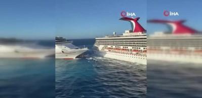 Meksika&rsquo;da iki l&uuml;ks yolcu gemisi &ccedil;arpıştı