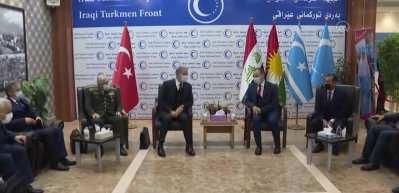 Milli Savunma Bakanı Akar, IKBY Başkanı Barzani ile g&ouml;r&uuml;şt&uuml;