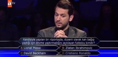 Milyoner'de d&ouml;vme yaptırmayan futbolcu sorusuna &ouml;yle bir cevap verdi ki...