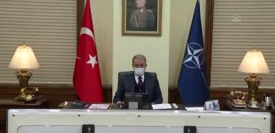 NATO Savunma Bakanları Toplantısı sonrası Hulusi Akar'dan a&ccedil;ıklama