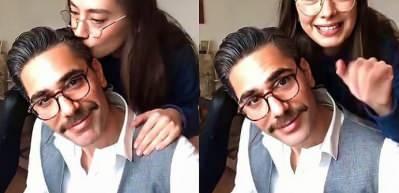 Neslihan Atag&uuml;l eşi Kadir Doğulu'nun canlı yayınına katıldı!