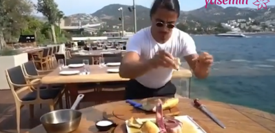 Nusret yeni bir &ccedil;ılgınlık! Eti drone ile u&ccedil;urdu