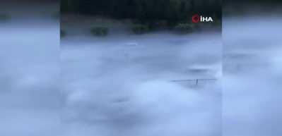 Oksijen kazanındaki sızıntı ortaya bu g&ouml;r&uuml;nt&uuml;leri &ccedil;ıkarttı