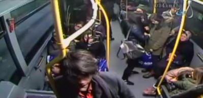 Otob&uuml;ste senaryo hırsızlığı kamerada