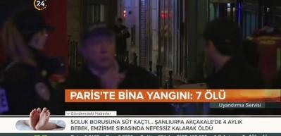 Paris'te yangın: 7 &ouml;l&uuml;