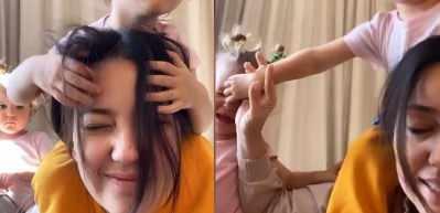 Pelin Akil'in ikizleri sa&ccedil; başa girdi!
