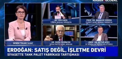 Perin&ccedil;ek: T&uuml;rkiye&rsquo;nin ABD ve İsrail&rsquo;e direnmesini istemeyenler &lsquo;Tank Palet&rsquo;e karşı