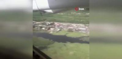 Pistten &ccedil;ıkan u&ccedil;ak binaya &ccedil;arptı!