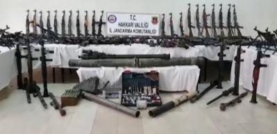 PKK'nın son zamanlarda ele ge&ccedil;irilen en b&uuml;y&uuml;k cephaneliği