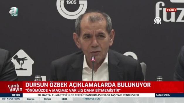 Dursun Özbek “Söz konusu değil” diyerek  Osimhen sorusuna cevap verdi
