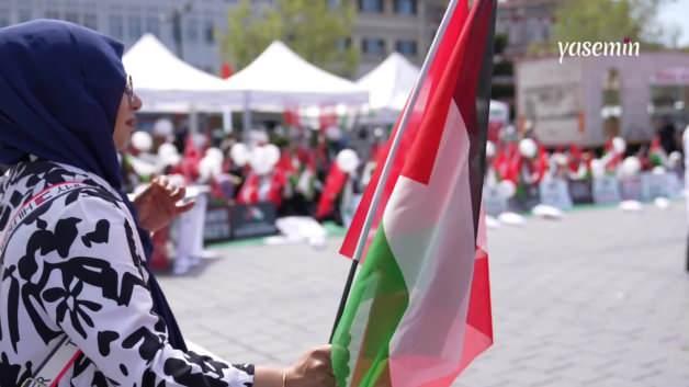 Kadınlar Gazze için ayakta: İstanbul’da anlamlı eylem