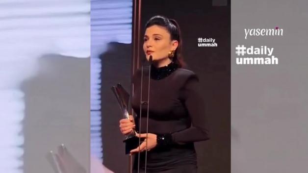 Gonca Vuslateri "Yılın En İyi Kadın Oyuncusu" seçildi: Ödülünü Filistinli Şeyma’ya adadı