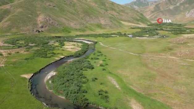 Faraşin Yaylası’nda doğa şöleni: Menderesler havadan büyüledi