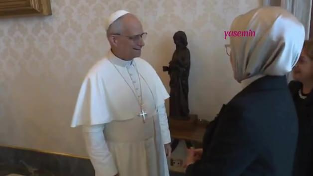 Emine Erdoğan Papa 14. Leo ile görüştü