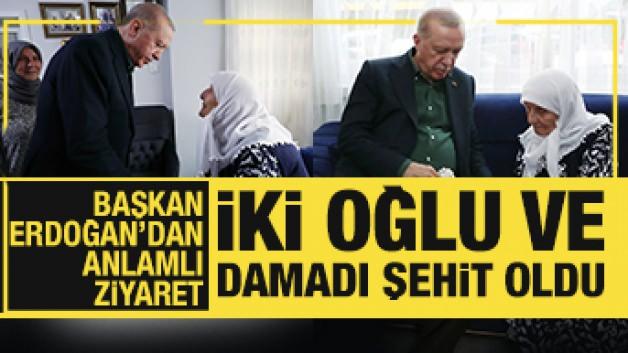 Başkan  Erdoğan, Kızılcıhamam'da 15 Temmuz şehit ailelerini ziyaret etti