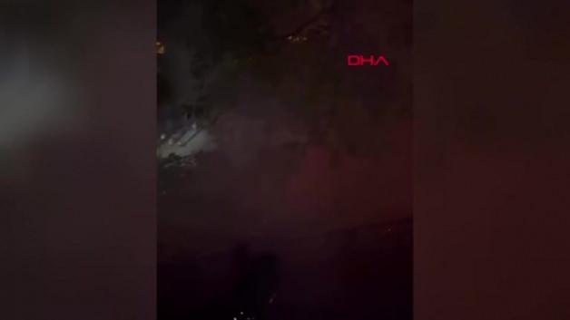 Bursa’da çalılık alana havai fişek atan şüpheliler yangın çıkardı