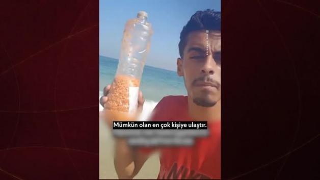Denizden gelen umut: Gazze sahilinde bulunan şişedeki not yürek burktu