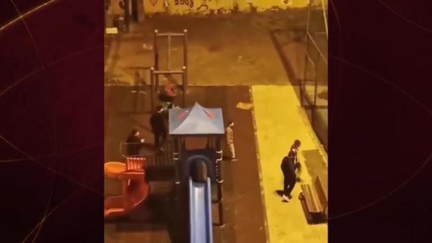 Vatandaşın parka zarar veren çocuklara tepkisi gündem oldu