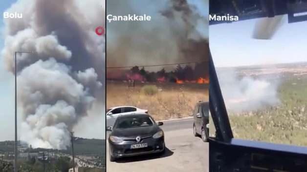 Türkiye yine alevlerle mücadele ediyor! 5 ilde birden yangın çıktı Türkiye yine alevlerle mücadele ediyor! 5 ilde birden yangın çıktı