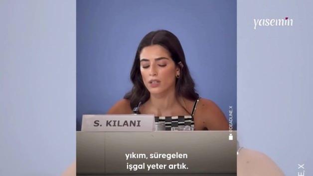 Filistin kökenli Saja Kilani’den İsrail’e tepki: ‘Beni kurtarın’ sözleri salona damga vurdu