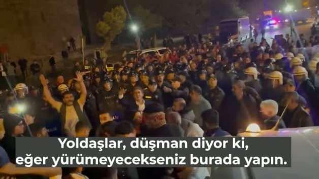 Diyarbakır’da gergin gece! Türk polisine “düşman” deyip tehditler savurdular