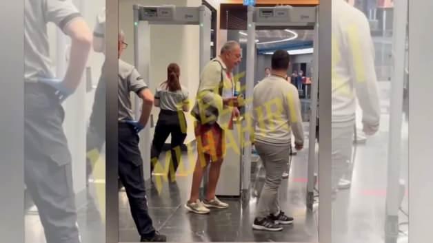 Reha Muhtar havalimanında ortalığı birbirine kattı! O anlar herkesi şoke etti