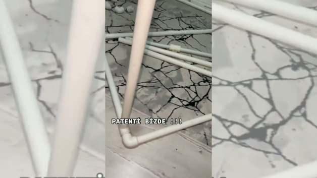Doğacak kızı için borudan beşik yaptı! İçine girip test eden tesisatçının o anları gündem oldu