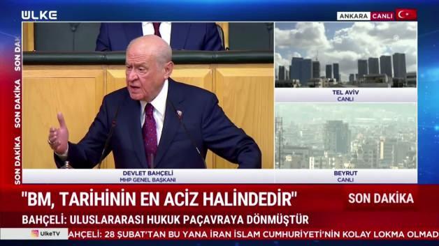 MHP lideri Devlet Bah&ccedil;eli ABD'ye "Asıl rejim değişikliği İsrail'de yaşanmalıdır" dedi