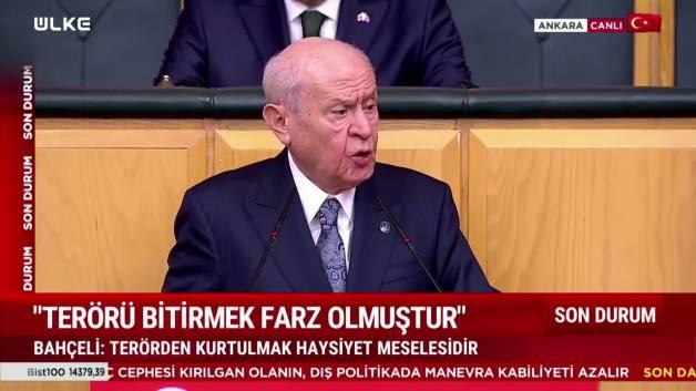 S&ouml;zleri ayakta alkışlandı! Bah&ccedil;eli'den tarihi mesaj: Her bakanlık bir cephe