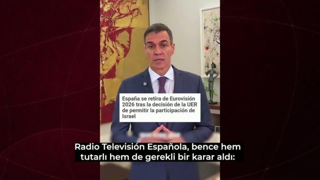 İspanya'dan İsrail protestosu Eurovision'dan &ccedil;ekiliyoruz