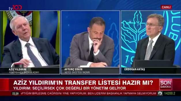 Fenerbahçe Başkan Adayı Aziz Yıldırım canlı yayında açıklamalarda bulunuyor.