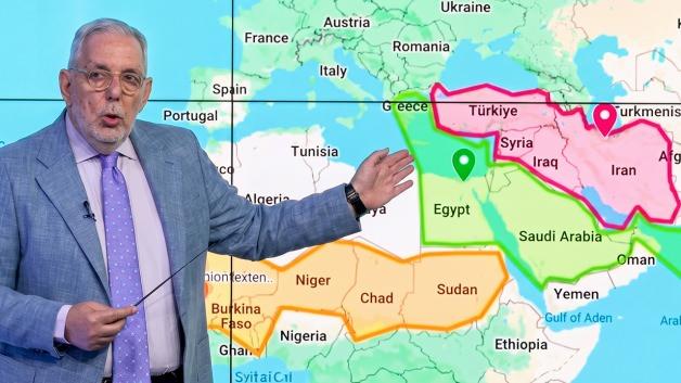 Emekli Yunan Amiral Stefanos Egolfopoulos'un Cumhurbaşkanı Erdoğan'ın dış politika stratejilerini değerlendirdiği bir haber görseli.