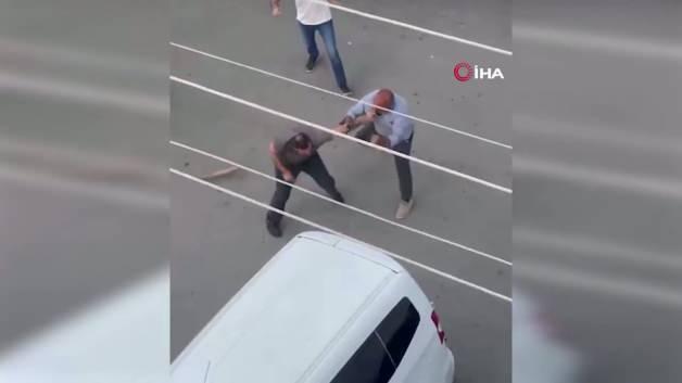 Ankara'nın Pursaklar ilçesinde yaşanan kavga sonrası olay yeri incelemesi