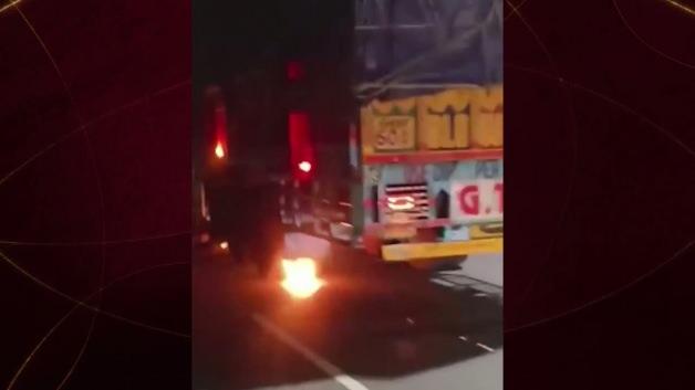 Kaza yerinden bir görüntü