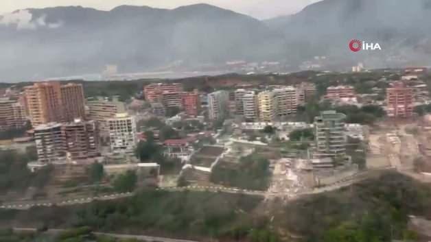 Venezuela'da deprem sonrası havadan çekilen yıkım görüntüleri