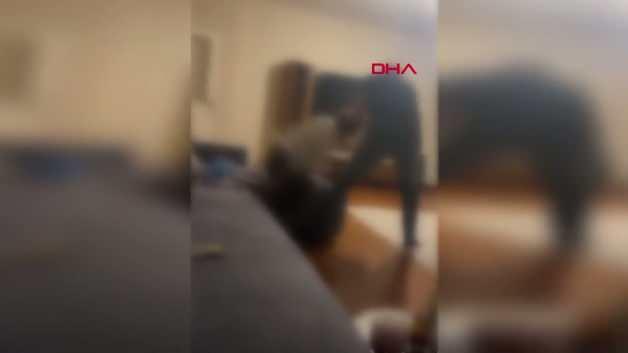 Cemil Koç'un şiddet uyguladığı anlara ait güvenlik kamerası görüntüsü