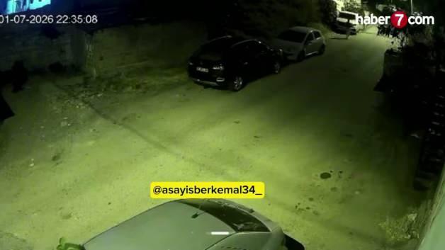 Ataşehir'de araçlara zarar veren şahıs güvenlik kamerasında