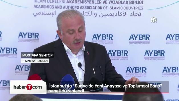 Eski TBMM Başkanı Mustafa Şentop konuşma yaparken
