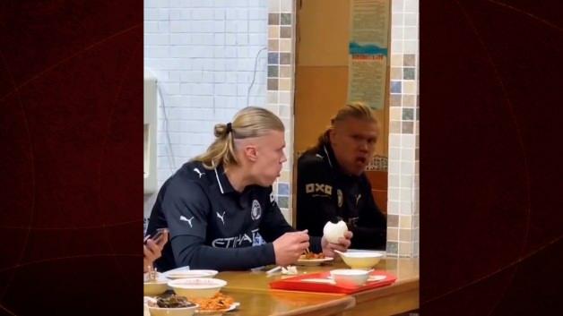 Erling Haaland restoranda yemek yerken görüntülendi