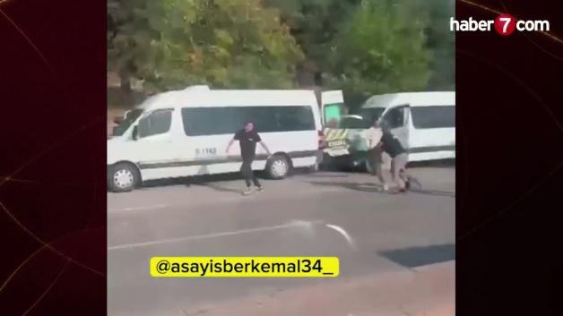Gebze'de trafikte yaşanan sopalı saldırı sonrası olay yeri