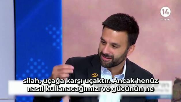 İsrail televizyonunda Cumhurbaşkanı Erdoğan'a yönelik kışkırtıcı söylemlerin yer aldığı bir programdan görüntü.