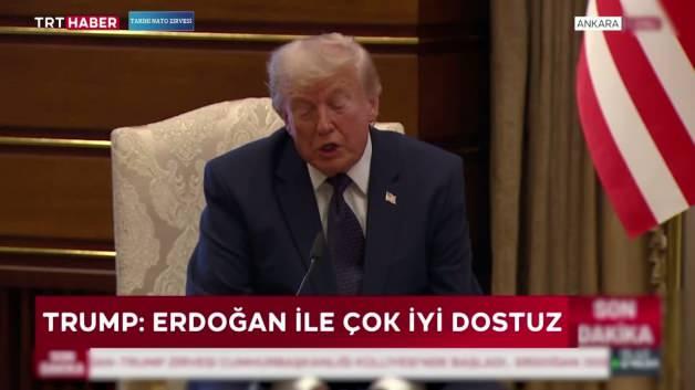 ABD Başkanı Donald Trump, Türkiye ziyareti sırasında Beştepe'de.